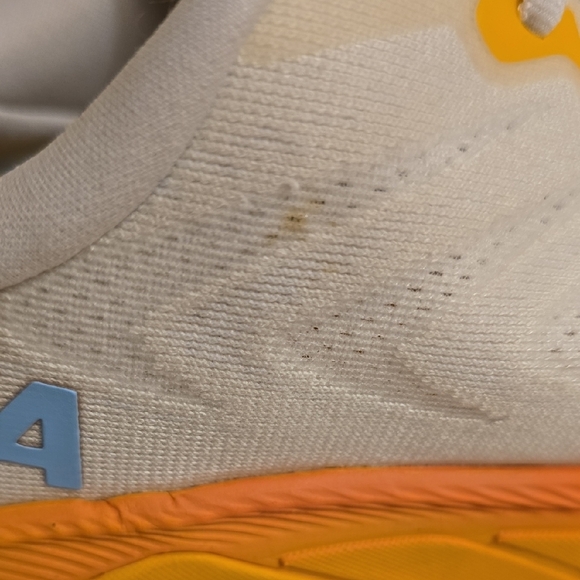 Hoka Cream and Yellow Sneakers 7.5 Women - Picture 13 of 14